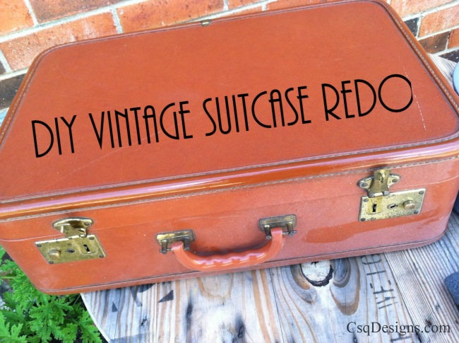 DIY Vintage Suitcase Redo